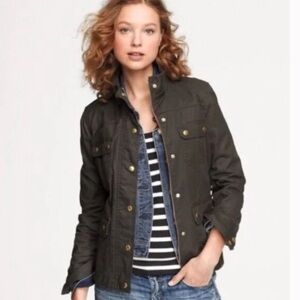 J.Crew 100% cotton military style jacket . Size Xs